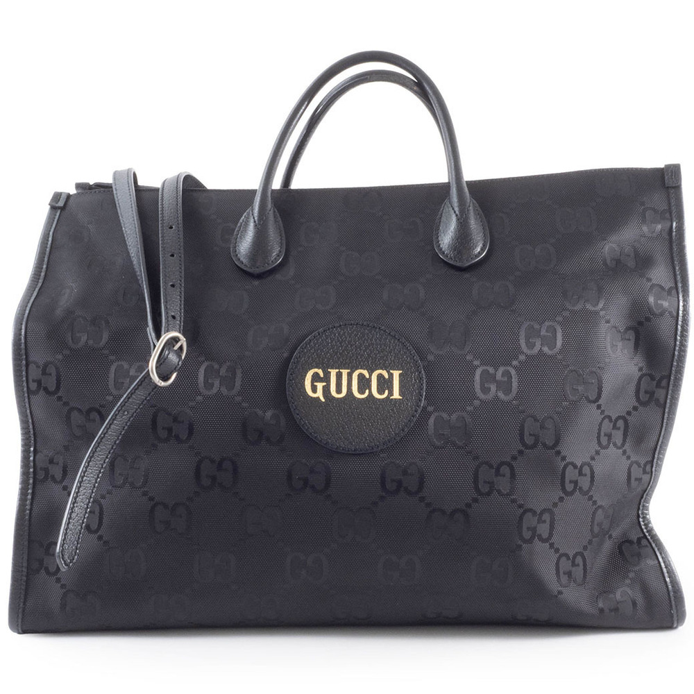 Gucci tote bags Beige the Grid GG leather black